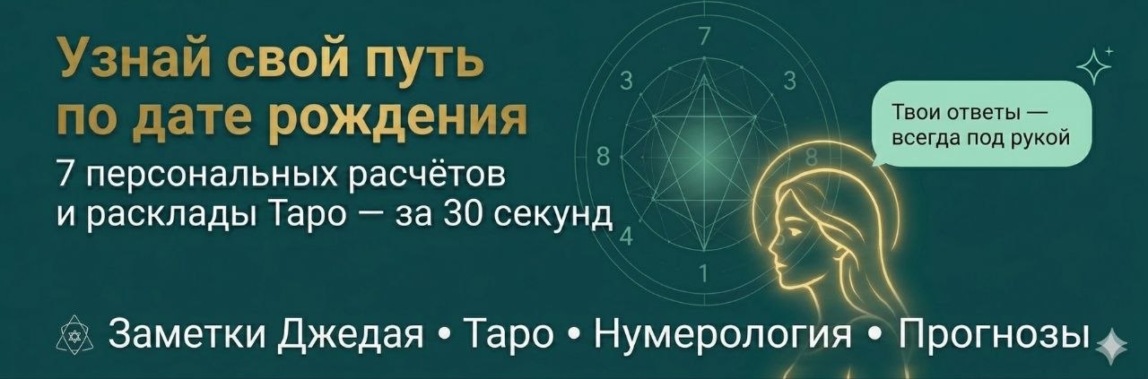 Заметки Джедая: таролог и нумеролог в Telegram