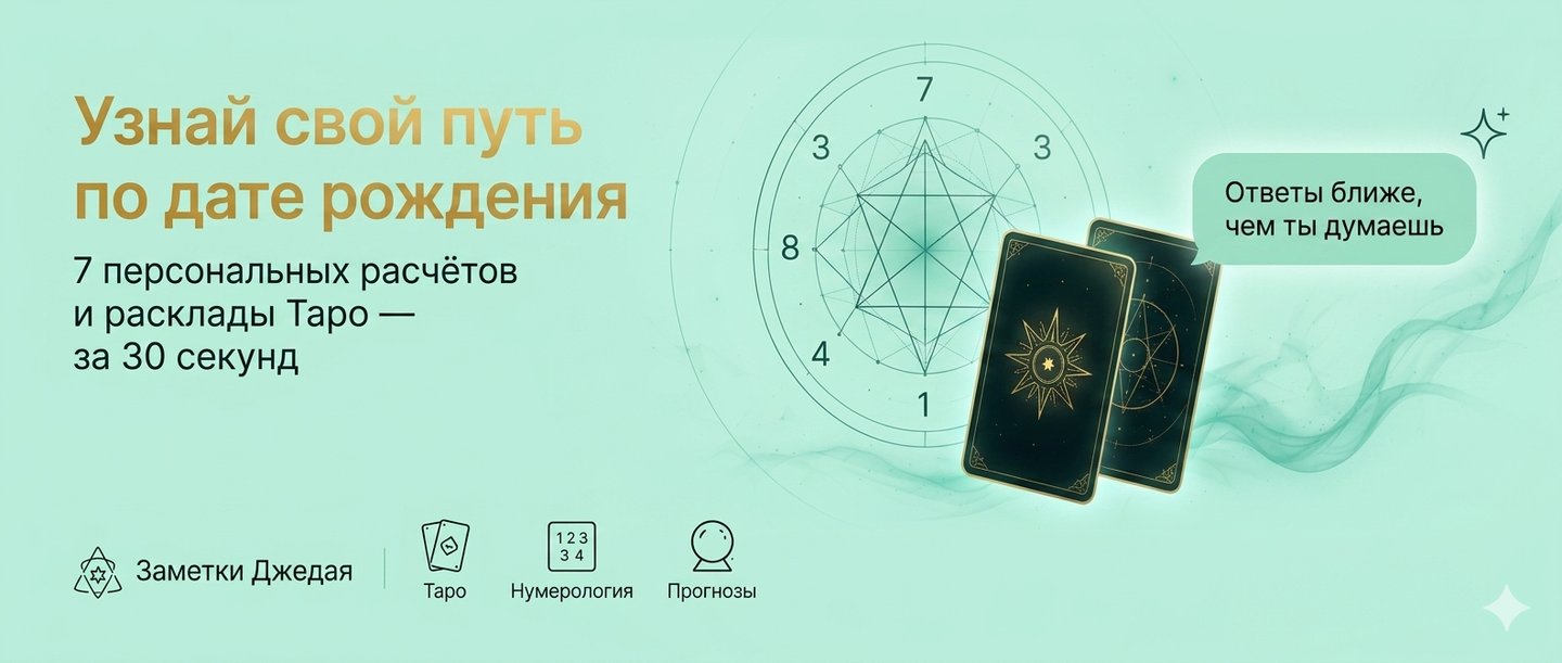 Заметки Джедая: таролог и нумеролог в Telegram